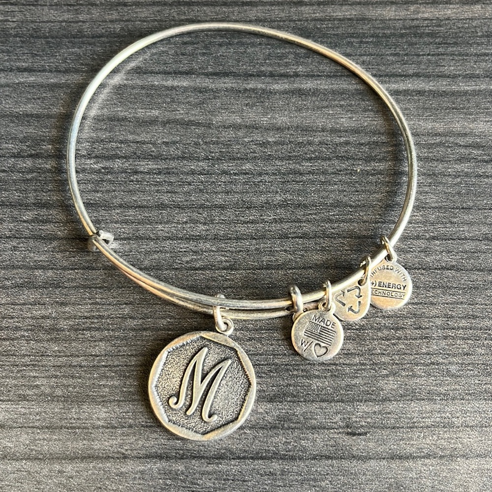 M initial Alex and Ani bracelet